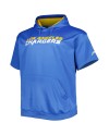 Justin Herbert Los Angeles Chargers Big & Tall Kurzarm-Pullover-Hoodie – Pulverblau
