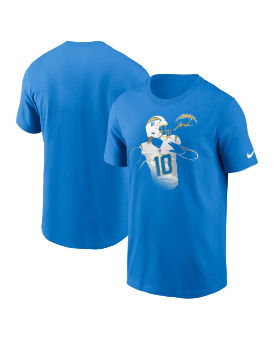 Justin Herbert Los Angeles Chargers Nike Spieler Graphic T-Shirt – Pulverblau