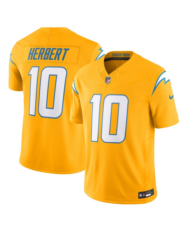 Justin Herbert Los Angeles Chargers Nike Alternate Charger Power Vapor F.U.S.E. Limitiertes Trikot – Gold