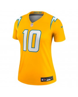 Justin Herbert Los Angeles Chargers Nike Alternate Charger Power Legend Spieler Performance-Oberteil für Damen – Gold
