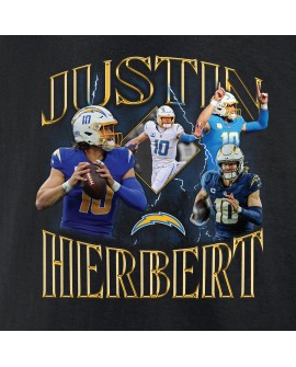 Justin Herbert Los Angeles Chargers Notorious Grafik-T-Shirt – Schwarz