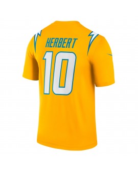 Justin Herbert Los Angeles Chargers Nike Alternate Charger Power Legend Spieler Performance Top – Gold