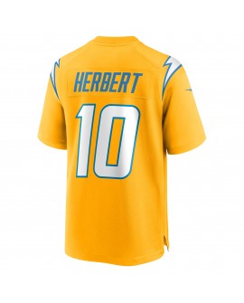 Justin Herbert Los Angeles Chargers Nike Alternate Charger Power Spielspieler-Trikot – Gold