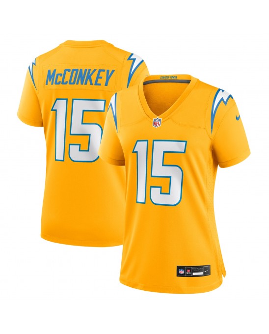 Ladd McConkey Los Angeles Chargers Nike Damen Alternate Charger Power Spieler Trikot – Gold