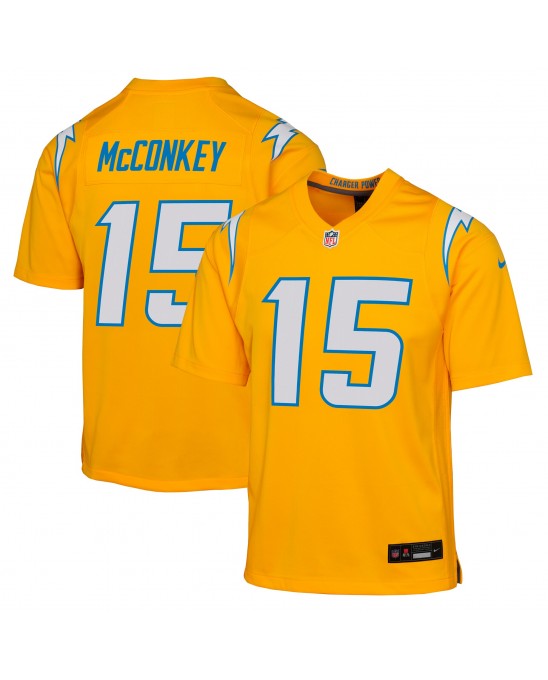 Ladd McConkey Los Angeles Chargers Nike Alternate Charger PowerSpiele-Trikot für Jugendliche – Gold