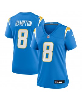 Omarion Hampton Los Angeles Chargers Nike Damen-Team-Spieler Trikot – Pulverblau