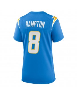 Omarion Hampton Los Angeles Chargers Nike Damen-Team-Spieler Trikot – Pulverblau