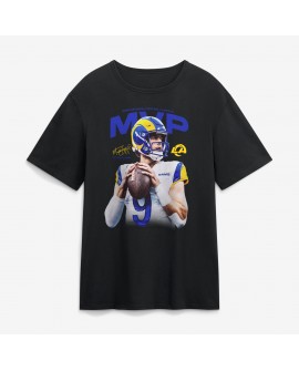 Matthew Stafford Los Angeles Rams 2025 NFL MVP T-Shirt – Schwarz