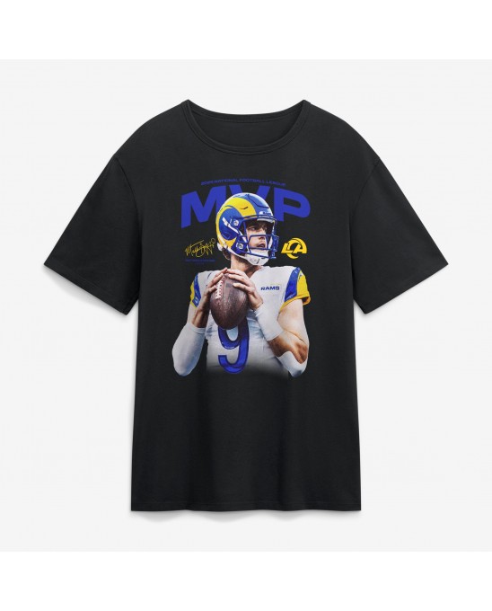Matthew Stafford Los Angeles Rams 2025 NFL MVP T-Shirt – Schwarz