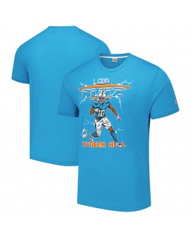 Tyreek Hill Miami Dolphins Hommage Unisex NFL Blitz Spieler Tri-Blend T-Shirt – Heathered Aqua