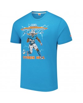 Tyreek Hill Miami Dolphins Hommage Unisex NFL Blitz Spieler Tri-Blend T-Shirt – Heathered Aqua
