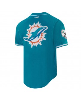Tyreek Hill Miami Dolphins Pro Standard Mesh Button-Up Baseball-Trikot – Aqua