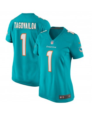 Tua Tagovailoa Miami Dolphins Nike Damen-Spieler Trikot – Aqua
