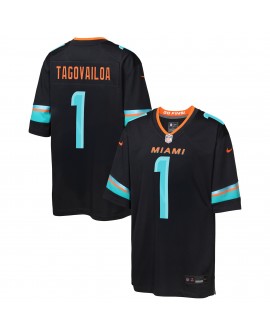 Tua Tagovailoa Miami Dolphins Nike Youth 2025 Rivalries Collection Spieler Trikot – Pitch Blue