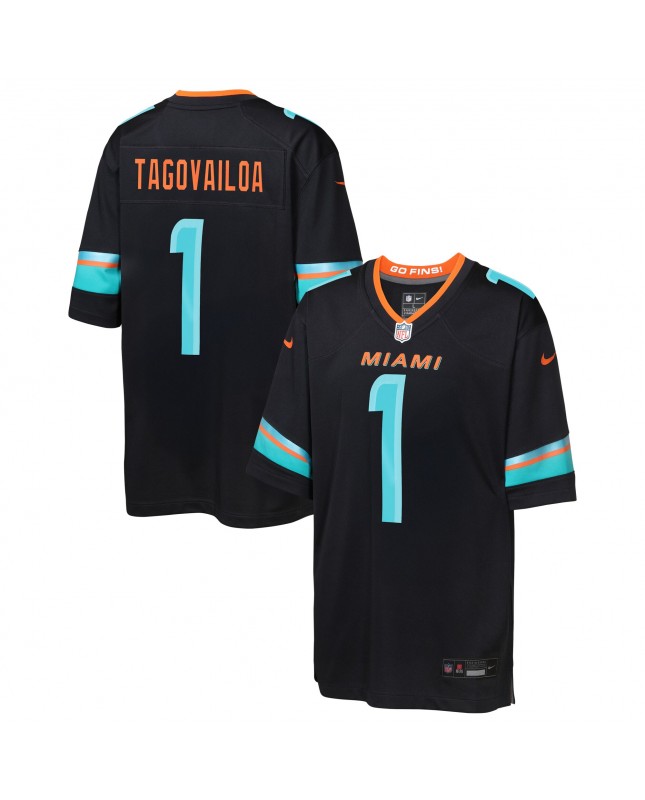 Tua Tagovailoa Miami Dolphins Nike Youth 2025 Rivalries Collection Spieler Trikot – Pitch Blue