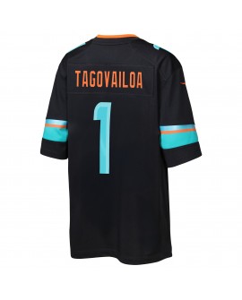 Tua Tagovailoa Miami Dolphins Nike Youth 2025 Rivalries Collection Spieler Trikot – Pitch Blue