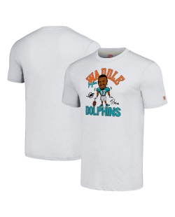 Jaylen Waddle Miami Dolphins Hommage Unisex Cartoon Spieler Tri-Blend T-Shirt – Anthrazit