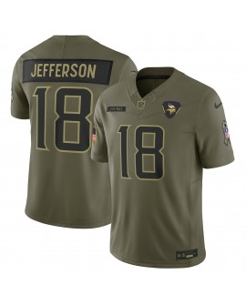 Justin Jefferson Minnesota Vikings Nike 2025 Salute to Service Limited Trikot – Olivgrün
