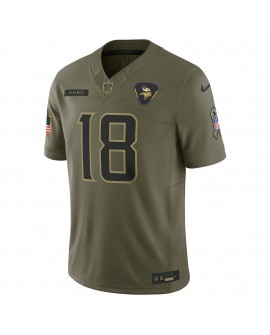 Justin Jefferson Minnesota Vikings Nike 2025 Salute to Service Limited Trikot – Olivgrün