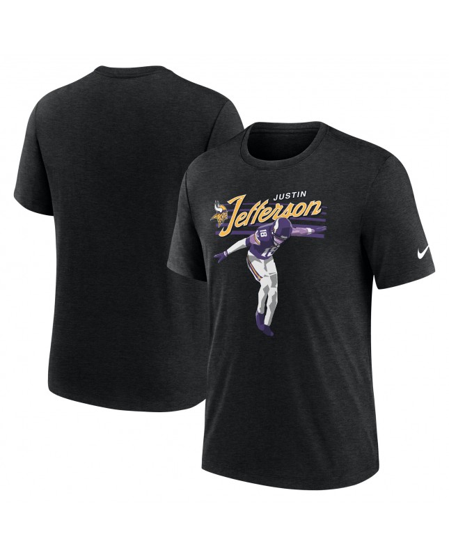Justin Jefferson Minnesota Vikings Nike Spieler-Grafik-T-Shirt – Heather Black