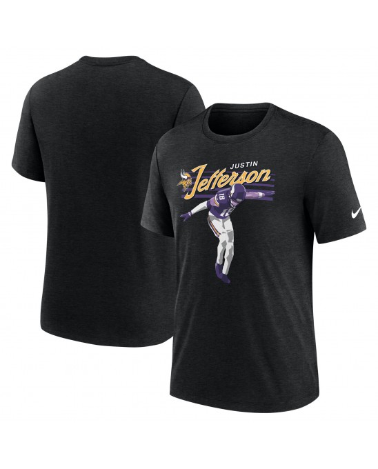 Justin Jefferson Minnesota Vikings Nike Spieler-Grafik-T-Shirt – Heather Black