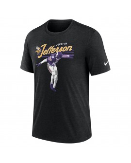 Justin Jefferson Minnesota Vikings Nike Spieler-Grafik-T-Shirt – Heather Black