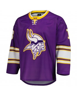 Justin Jefferson Minnesota Vikings Hockey-Trikot – Lila