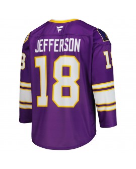 Justin Jefferson Minnesota Vikings Hockey-Trikot – Lila