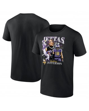 Justin Jefferson Minnesota Vikings Notorious Spieler Grafik-T-Shirt – Schwarz