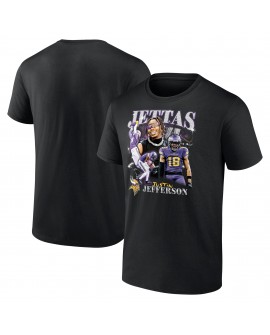 Justin Jefferson Minnesota Vikings Notorious Spieler Grafik-T-Shirt – Schwarz