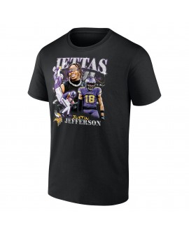 Justin Jefferson Minnesota Vikings Notorious Spieler Grafik-T-Shirt – Schwarz