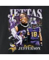 Justin Jefferson Minnesota Vikings Notorious Spieler Grafik-T-Shirt – Schwarz