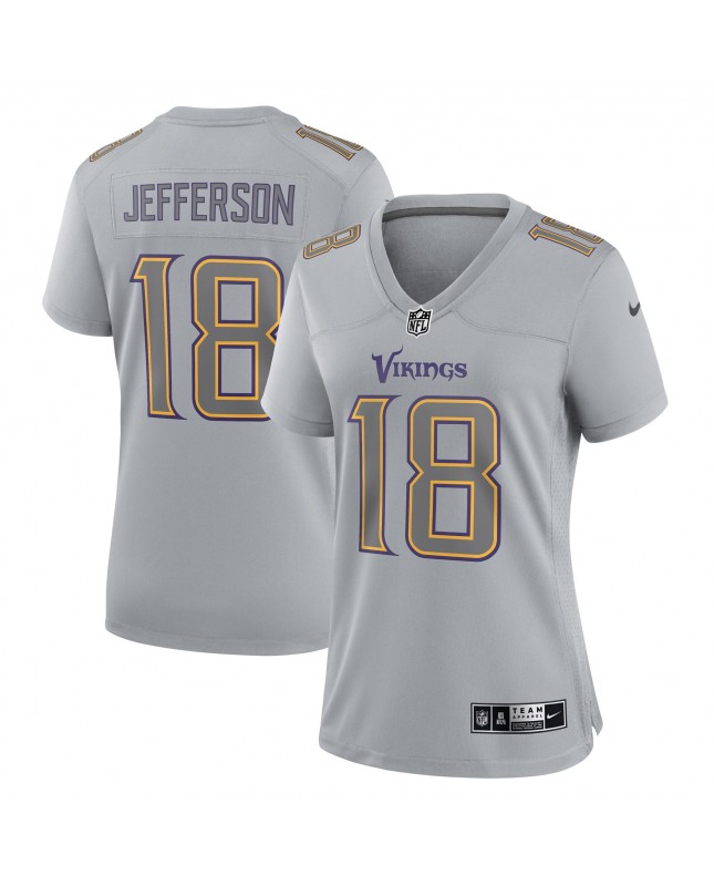 Justin Jefferson Minnesota Vikings Nike Atmosphere Fashion Game-Trikot für Damen – Grau