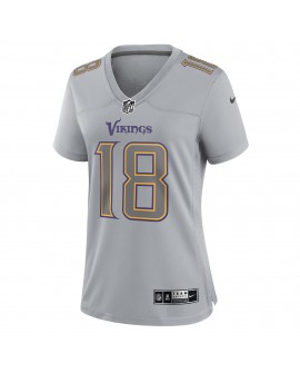 Justin Jefferson Minnesota Vikings Nike Atmosphere Fashion Game-Trikot für Damen – Grau