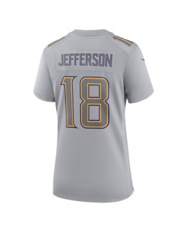 Justin Jefferson Minnesota Vikings Nike Atmosphere Fashion Game-Trikot für Damen – Grau