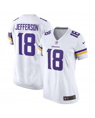 Justin Jefferson Minnesota Vikings Nike Spiele-Trikot für Damen – Weiß
