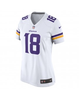 Justin Jefferson Minnesota Vikings Nike Spiele-Trikot für Damen – Weiß
