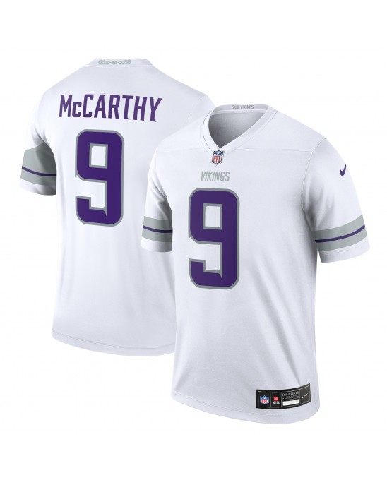 J.J. McCarthy Minnesota Vikings Nike Legend Spieler Performance Top – Weiß