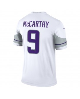 J.J. McCarthy Minnesota Vikings Nike Legend Spieler Performance Top – Weiß