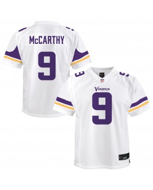 J.J. McCarthy Minnesota Vikings Nike Jugend-Spieler Trikot – Weiß