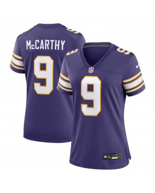 J.J. McCarthy Minnesota Vikings Nike Damen-Spieler Trikot für 2. Alternativspieler – Lila