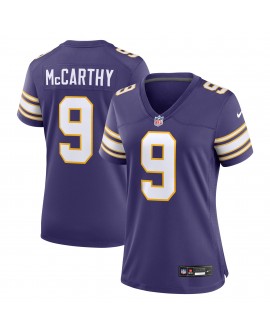 J.J. McCarthy Minnesota Vikings Nike Damen-Spieler Trikot für 2. Alternativspieler – Lila
