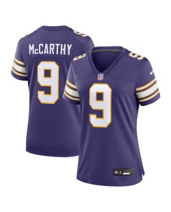 J.J. McCarthy Minnesota Vikings Nike Damen-Spieler Trikot für 2. Alternativspieler – Lila
