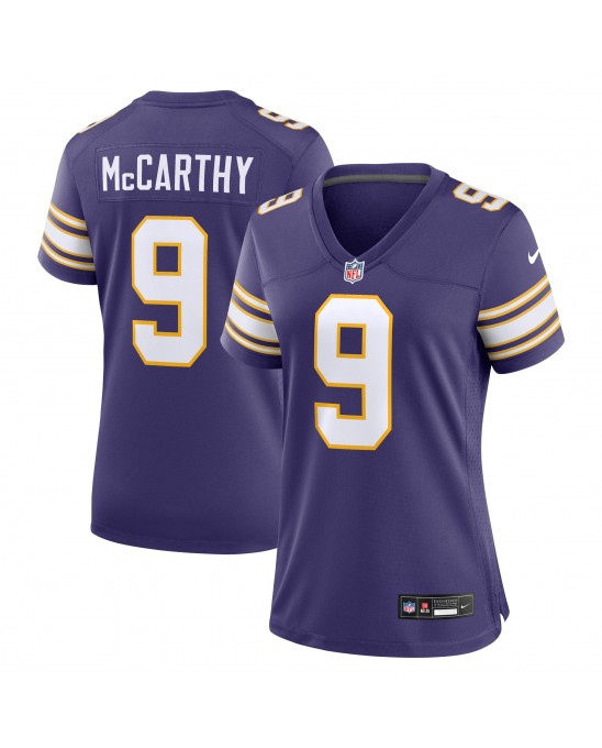 J.J. McCarthy Minnesota Vikings Nike Damen-Spieler Trikot für 2. Alternativspieler – Lila