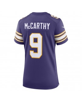 J.J. McCarthy Minnesota Vikings Nike Damen-Spieler Trikot für 2. Alternativspieler – Lila