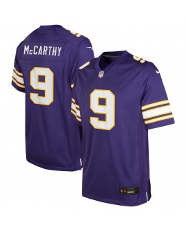 J.J. McCarthy Minnesota Vikings Nike Jugend-Spieler Trikot – Lila