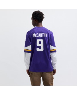 J.J. McCarthy Minnesota Vikings Nike Spieler-Spieler Trikot – Lila