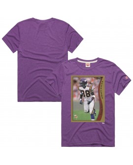 Randy Moss Minnesota Vikings Homage Unisex NFL Topps Trading Card Tri-Blend T-Shirt – Lila