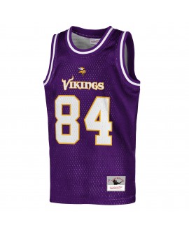 Randy Moss Minnesota Vikings Mitchell & Ness NFL Basketball-Modetrikot für Jugendliche im Ruhestand – Lila