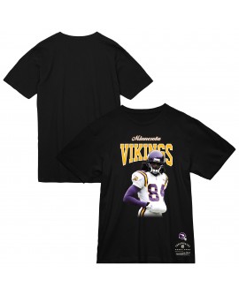 Randy Moss Minnesota Vikings Mitchell & Ness Sideline Retired Spieler T-Shirt – Schwarz